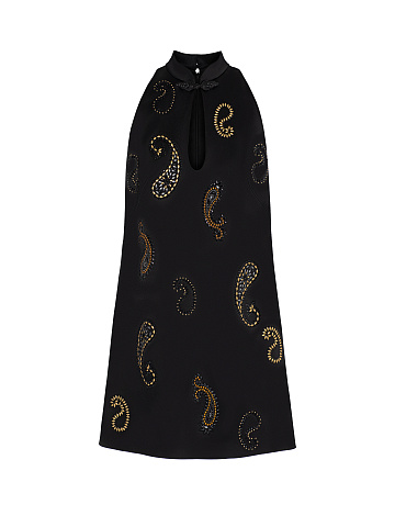 Платье-мини с узором пейсли, 1