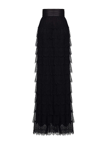 Черная юбка-макси из кружева, 1