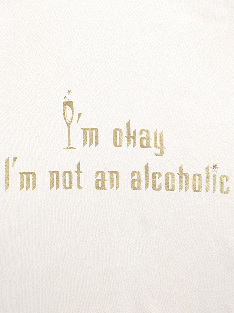 Бежевое худи с золотым принтом, 3