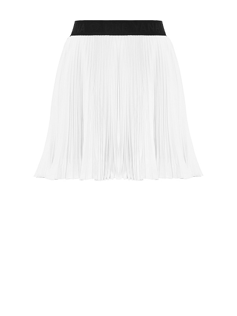 Белая плиссированная юбка-мини, 2 Белая плиссированная юбка-мини, 2