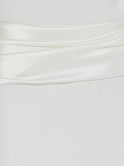 Белое платье-макси с драпировкой, 3