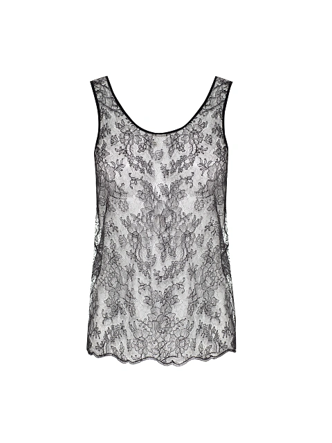 Черная майка из кружева, 1