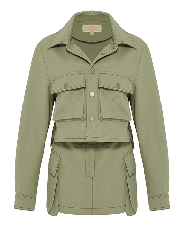 Зеленый костюм-сафари из денима, 1