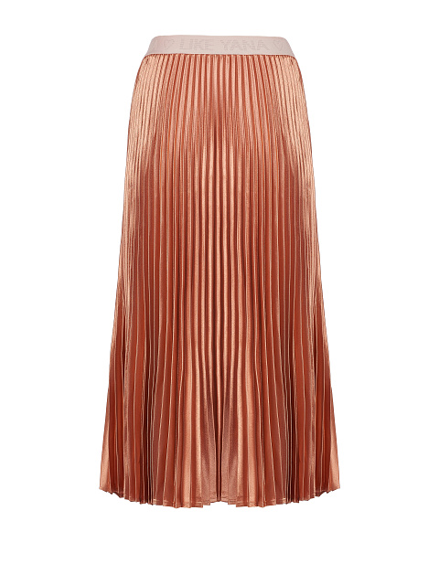 Бронзовая плиссированная юбка-миди, 3 Бронзовая плиссированная юбка-миди, 3