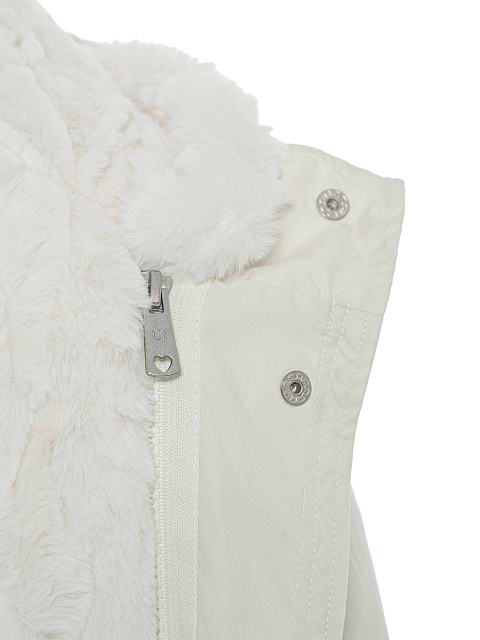 Детская молочная парка из плащевки с эко-мехом, 4