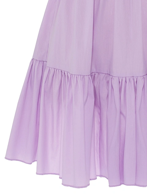 Сиреневое платье-мини с открытыми плечами, 3