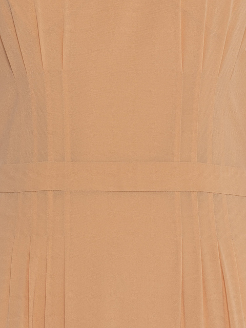 Светло-терракотовое шифоновое платье-миди , 4