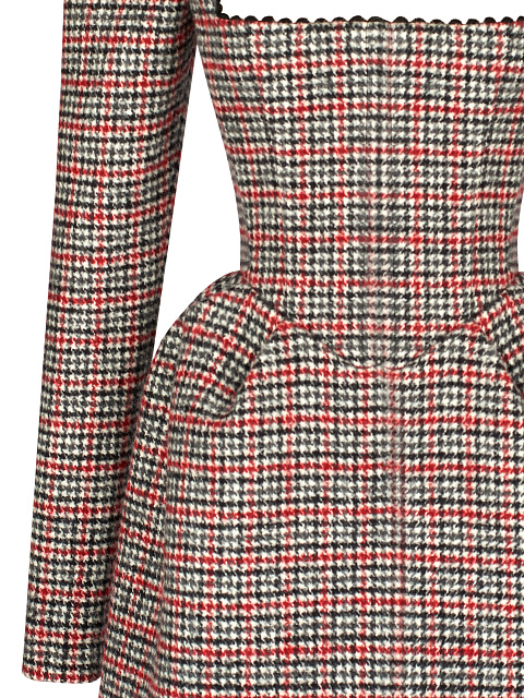 Черно-красное платье-мини с вырезом каре, 3 Черно-красное платье-мини с вырезом каре, 3