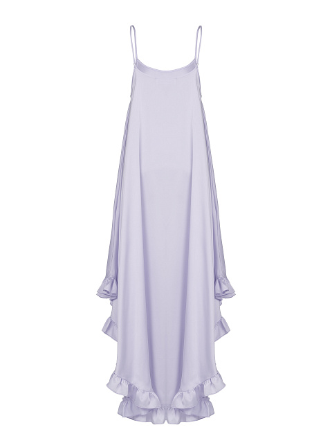 Лиловый сарафан из вискозы с рюшами, 2