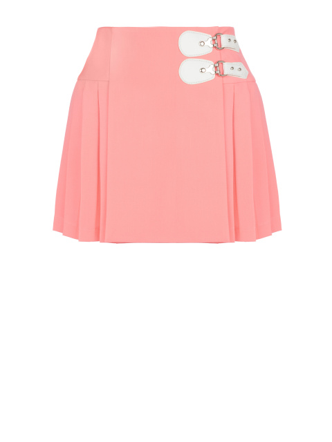Розовая юбка-мини в складку, 1