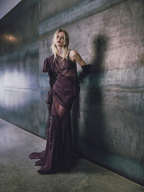 Платье-макси из шелка, 5