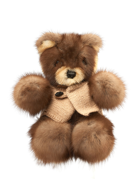 Игрушка медвежонок из меха соболя, 1