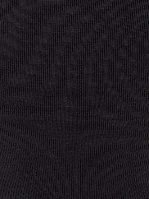 Черный топ из трикотажа в рубчик, 3