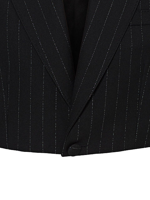 Черный жакет в полоску, 3
