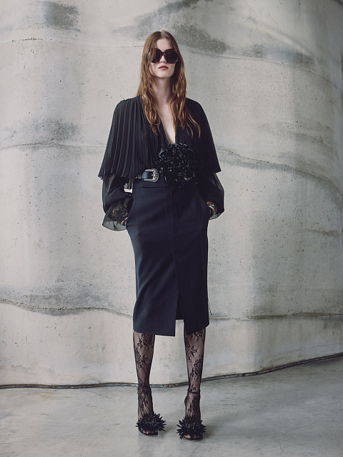 Черная блузка из шифона, 2 Черная блузка из шифона, 2