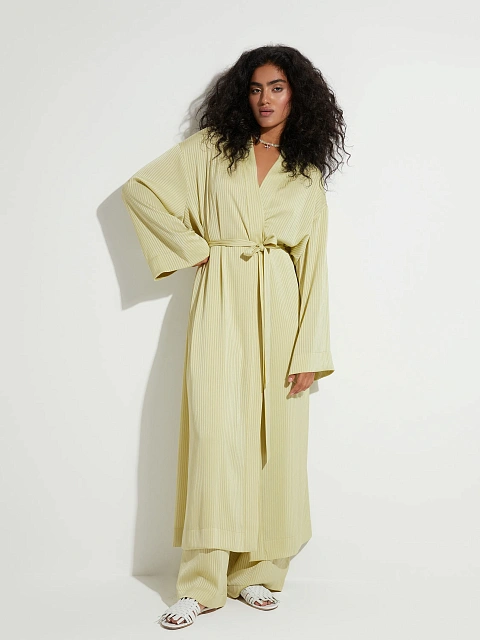 Салатовый шифоновый комплект из накидки и брюк, 6 Салатовый шифоновый комплект из накидки и брюк, 6