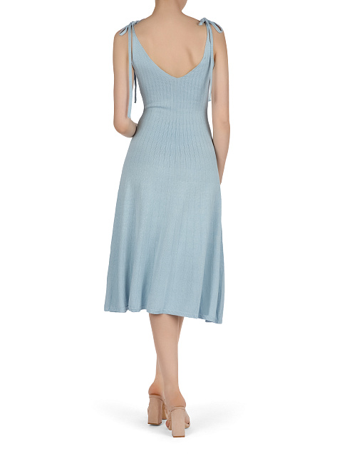 Голубое вязаное платье-миди, 5 Голубое вязаное платье-миди, 5