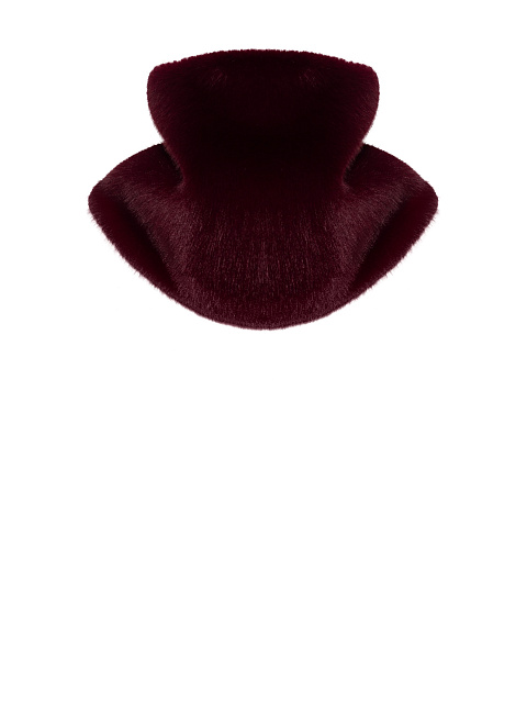 Бордовый воротник-шарф на молнии, 2