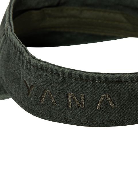 Зеленый козырек из денима с вышивкой, 4 Зеленый козырек из денима с вышивкой, 4