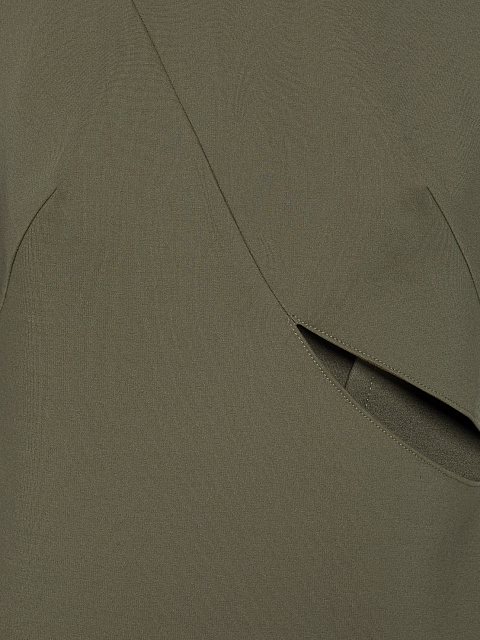 Платье-мини цвета хаки с разрезами, 3