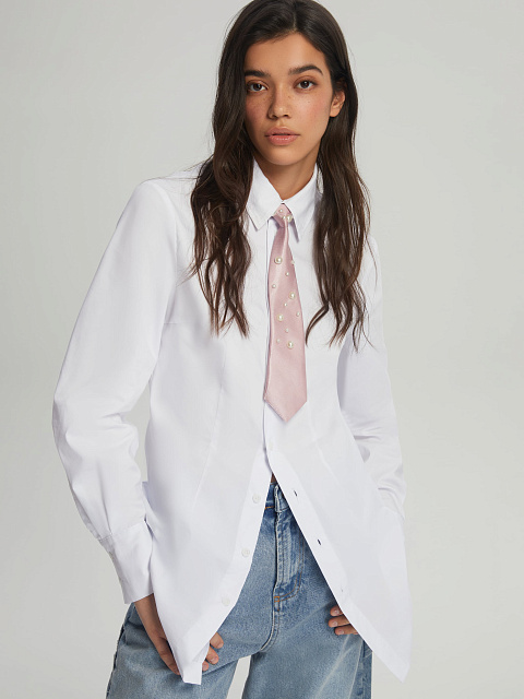 Белое платье-рубашка на пуговицах, 2