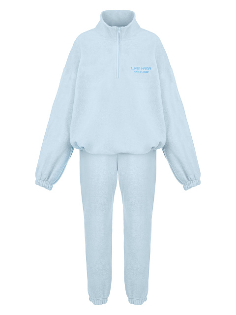 Голубой флисовый костюм с вышивкой, 1
