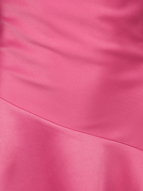 Розовое платье-мини с асимметричным подолом, 3