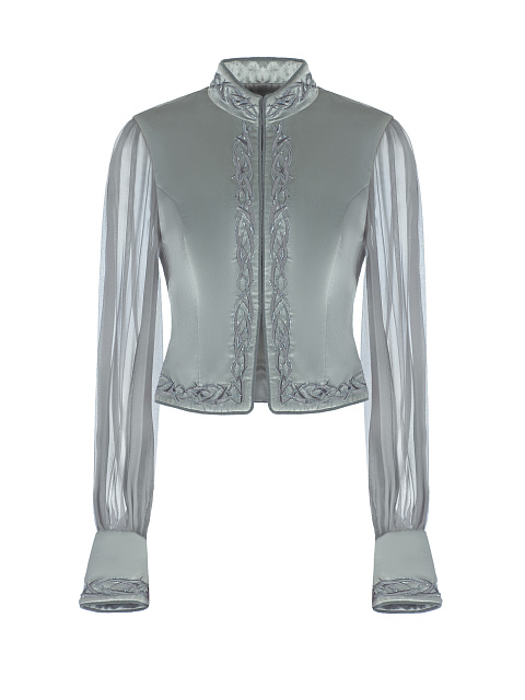 Серый жакет из бархата, 1 Серый жакет из бархата, 1