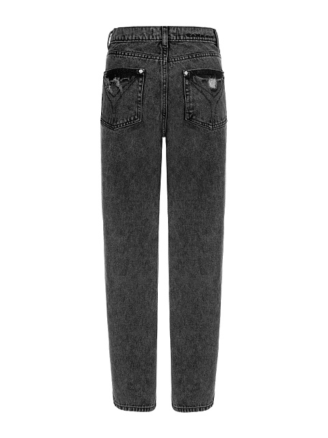 Серые вареные джинсы из хлопка, 2 Серые вареные джинсы из хлопка, 2