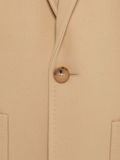 Объемный песочный жакет из пальтовой ткани, 3