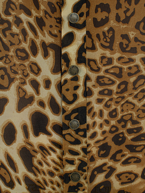 Асимметричное платье-мини с леопардовым принтом, 4