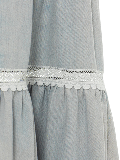 Голубая юбка-миди из денима, 3