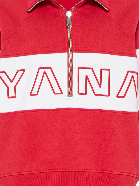 Красно-белый трикотажный костюм с вышивкой, 5