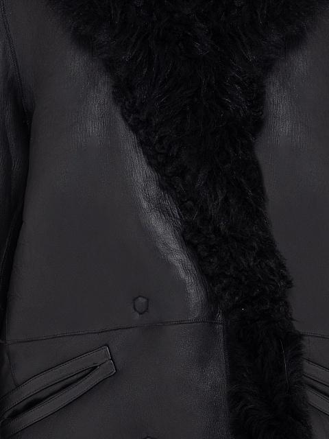 Черная двусторонняя шуба из овчины, 6 Черная двусторонняя шуба из овчины, 6