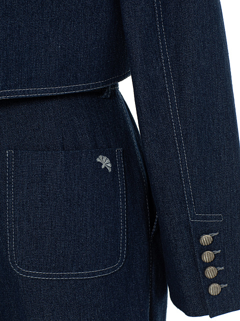 Синий костюм из денима, 6