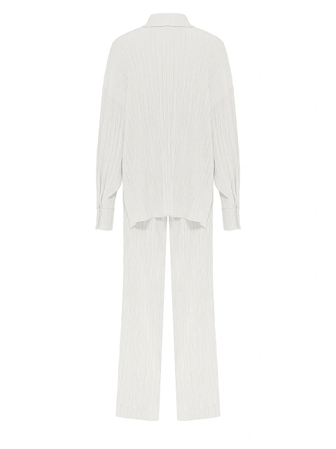 Белый комплект из рубашки и брюк, 2