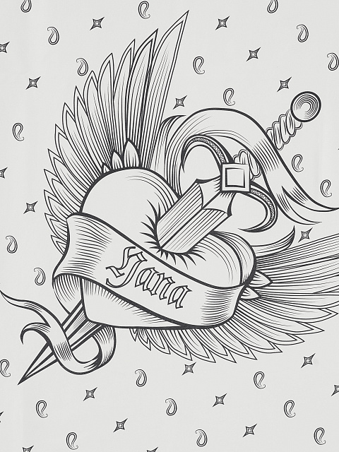 Белый шелковый платок с принтом, 2