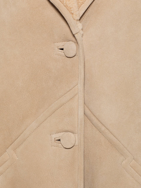 Светло-бежевая дубленка из овчины, 3 Светло-бежевая дубленка из овчины, 3