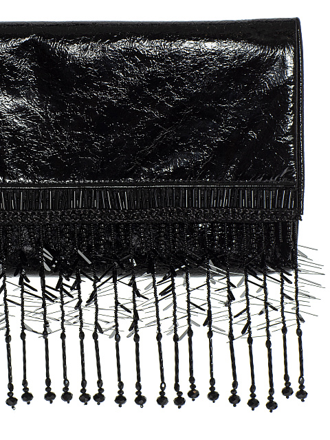 Черная сумка-клатч с бахромой, 4 Черная сумка-клатч с бахромой, 4