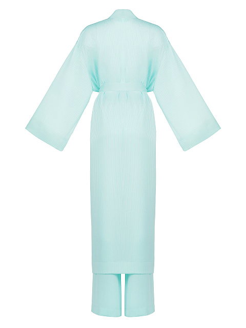 Мятный шифоновый комплект из накидки и брюк, 3