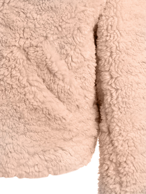 Розовая укороченная шуба из эко-меха, 4