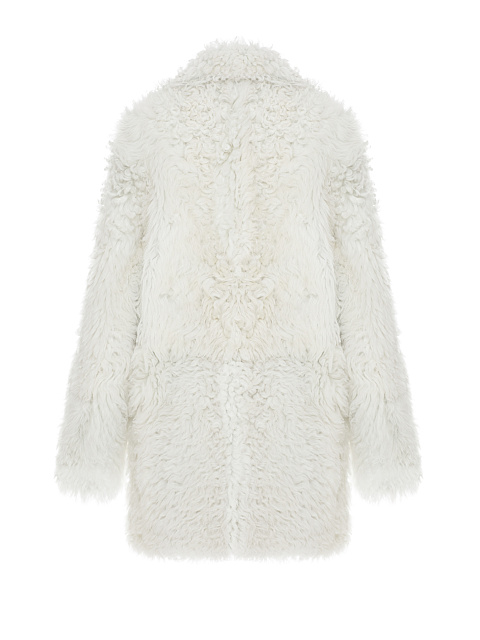 Белая двусторонняя шуба из овчины, 3