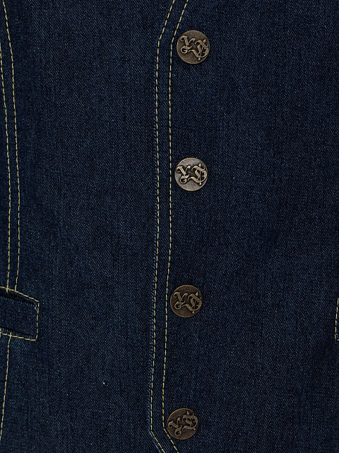 Синий жилет из денима, 3