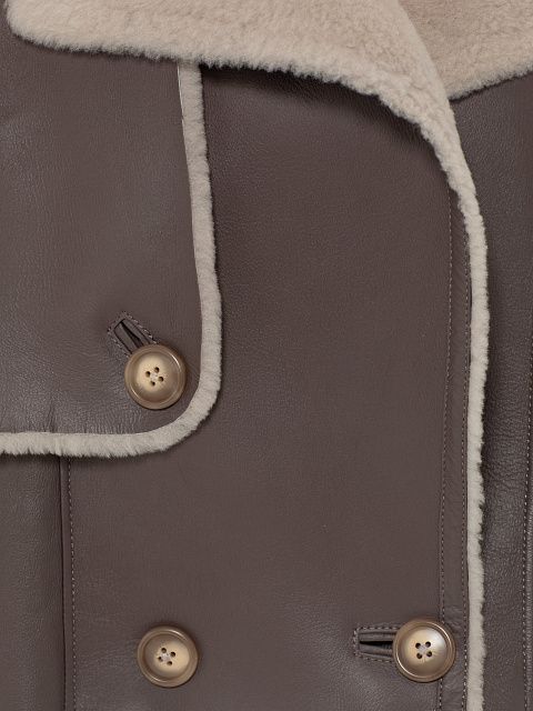 Коричневая дубленка из овчины, 3