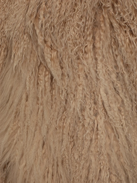 Бежевая короткая шуба из меха ламы, 6 Бежевая короткая шуба из меха ламы, 6