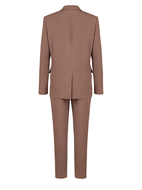 Светло-коричневый брючный костюм-двойка, 2