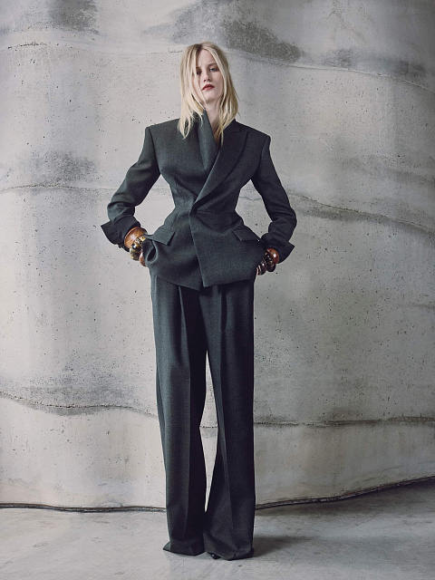 Зеленые брюки-палаццо, 2