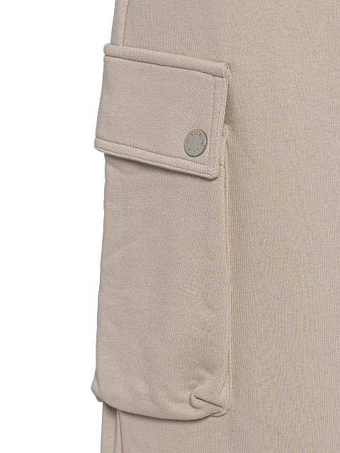 Светло-бежевый трикотажный костюм с брюками-карго, 6