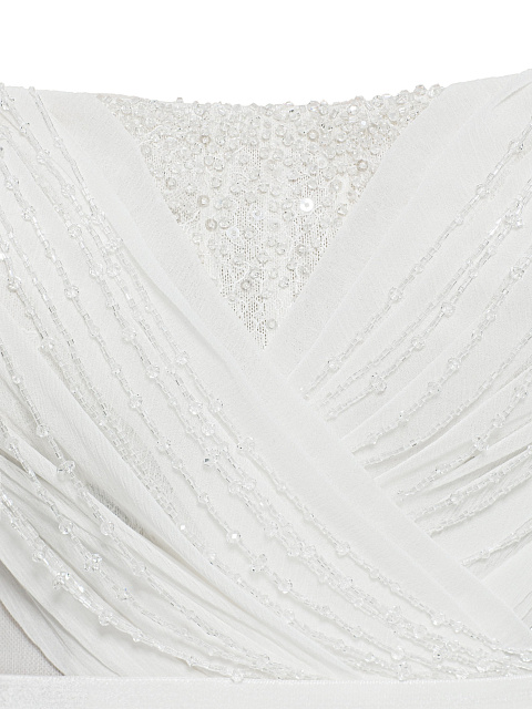 Белое платье из кружева с кристаллами, 4