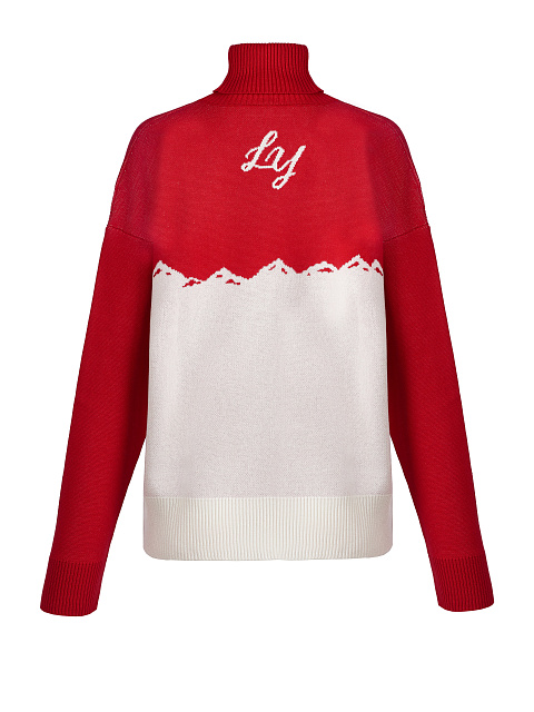 Мужской красно-белый свитер Santa's Favorite, 2 Мужской красно-белый свитер Santa's Favorite, 2